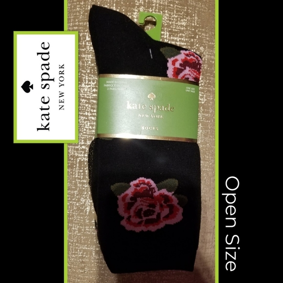 (3) Kate ♠ Spade Sexy Cozy Crew Socks - Picture 5 of 6
